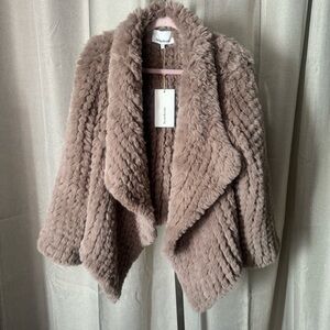 REVOLVE Heartloom Ensley Fur Coat in Taupe size Medium